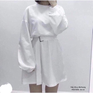 Váy khuy đai bụng -HS/C