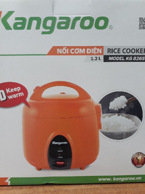 [Mã ELHADEV giảm 4% đơn 300K] Nồi cơm điện Kangaroo 1.2 lít KG826S kèm video ảnh thật