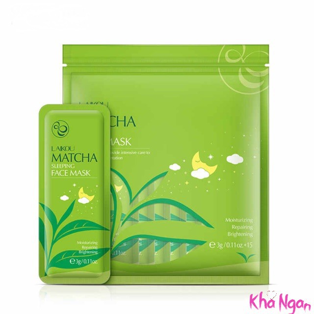 Bịch 15 gói Mặt nạ ngủ trà xanh Matcha Sleeping Face Mask | BigBuy360 - bigbuy360.vn