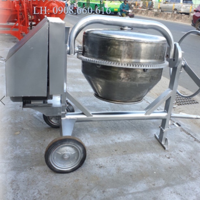 MÁY TRỘN BÊ TÔNG 250L-BỒN TRỘN INOX