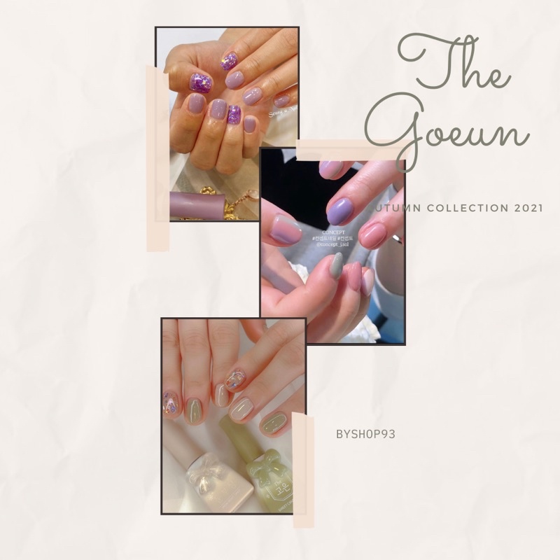 [Candy nail] Bộ sản phẩm sơn gel thạch cao cấp Hàn Quốc collection Autumn 2021 The Goeun (8pcs)