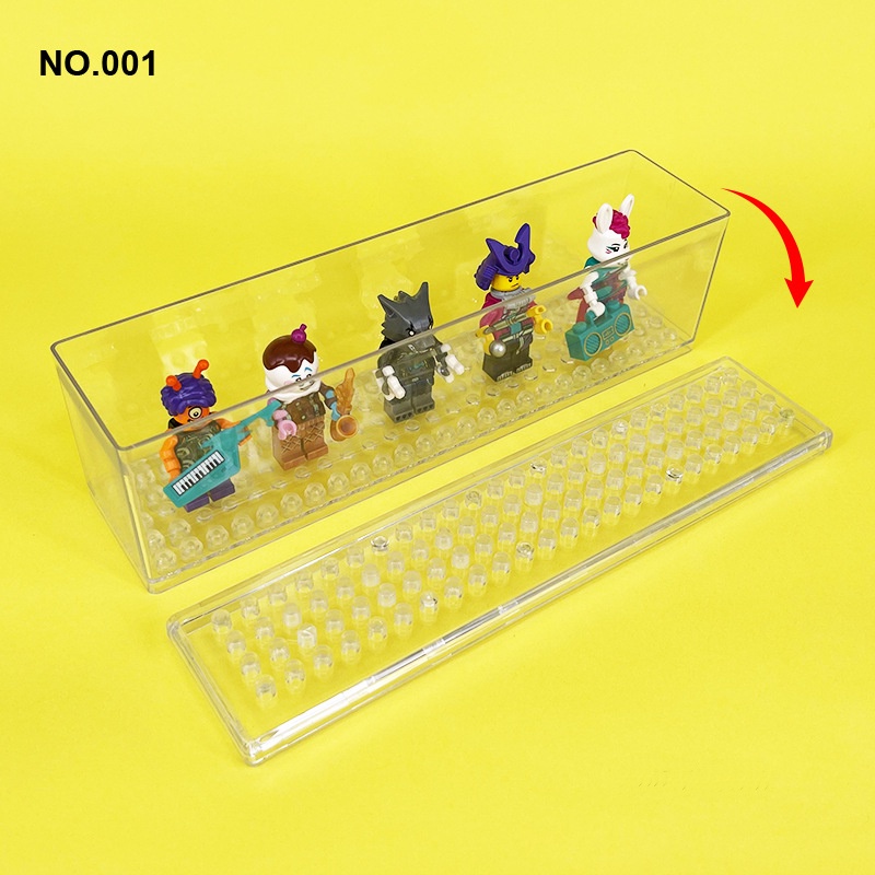 Một Hộp Trưng Bày Mô Hình Minifigures Đồ Chơi Lắp Ráp   Độc Đáo Màu Trong Suốt