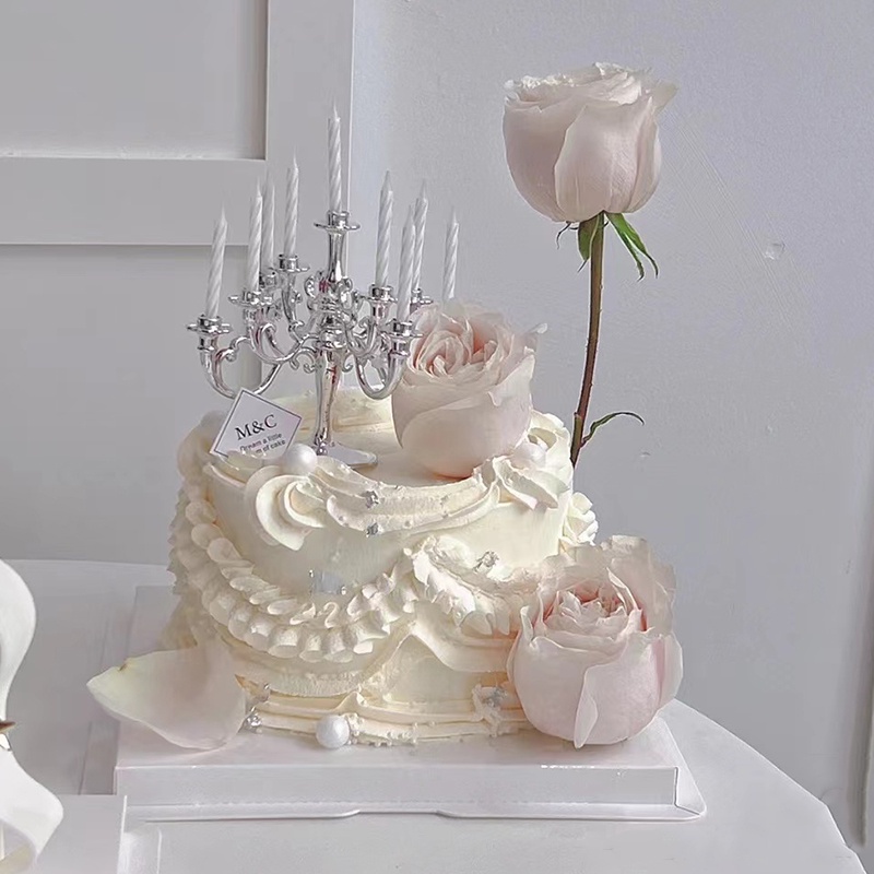 Giá Đỡ Bánh Kem Tráng Miệng Mạ Vàng Bạc mini Sáng Tạo Phong Cách Châu Âu Cổ Điển Dùng Để Trang Trí Sinh Nhật
