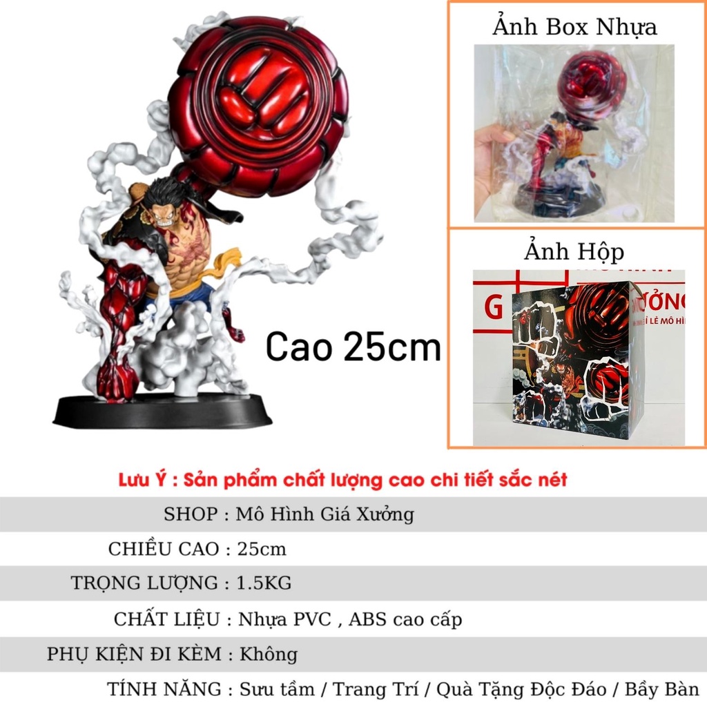 Mô hình One Piece Luffy gear 4  snake man Cao 25cm hàng cao cấp  , figure mô hình anmie one piece luffy