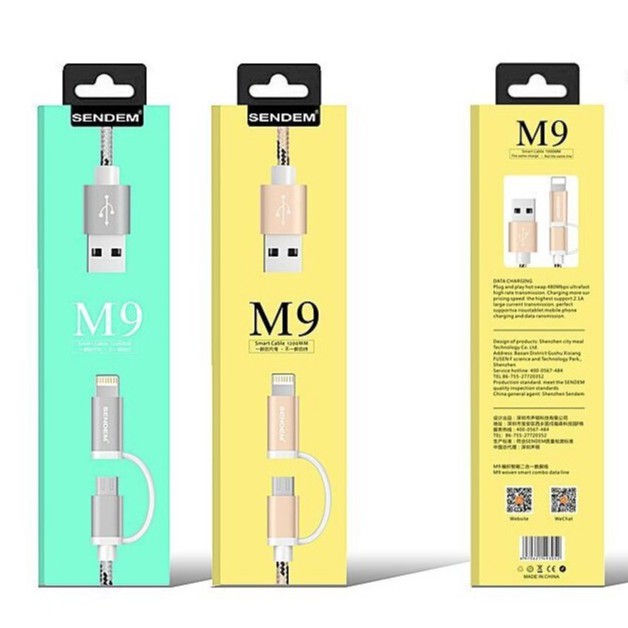 CÁP SẠC 2 ĐẦU SENDEM M9