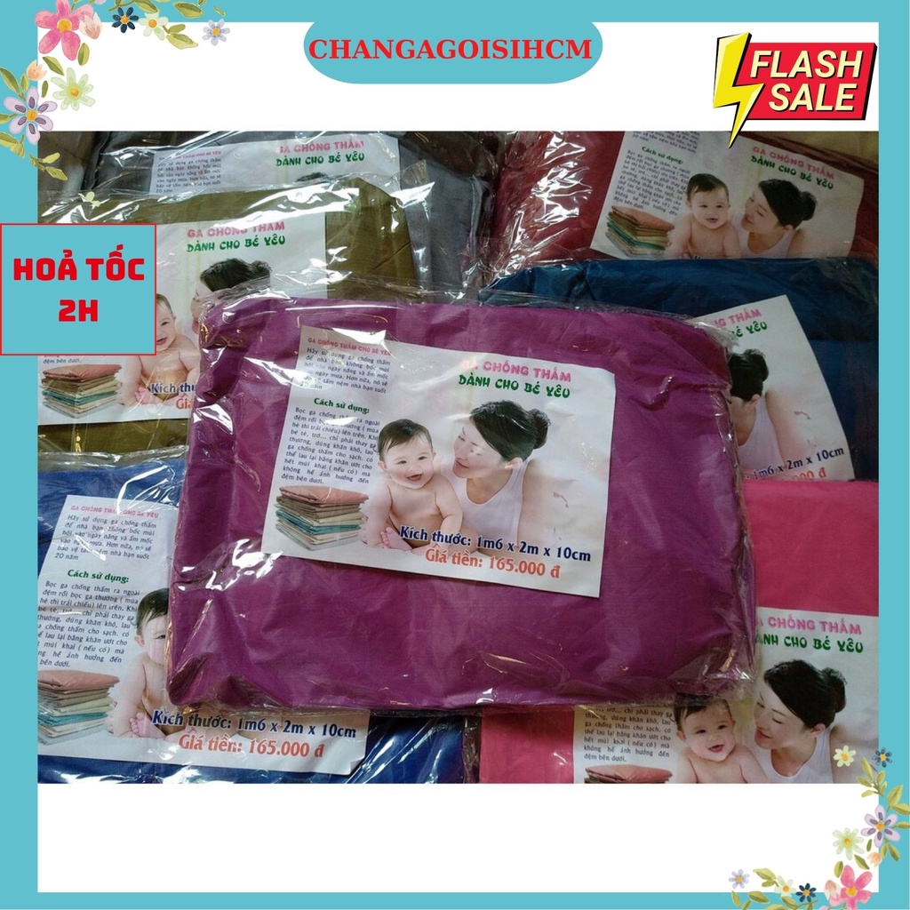 Ga chống thấm màu Trơn đệm dày 10,20,30cm,đủ kích thước
