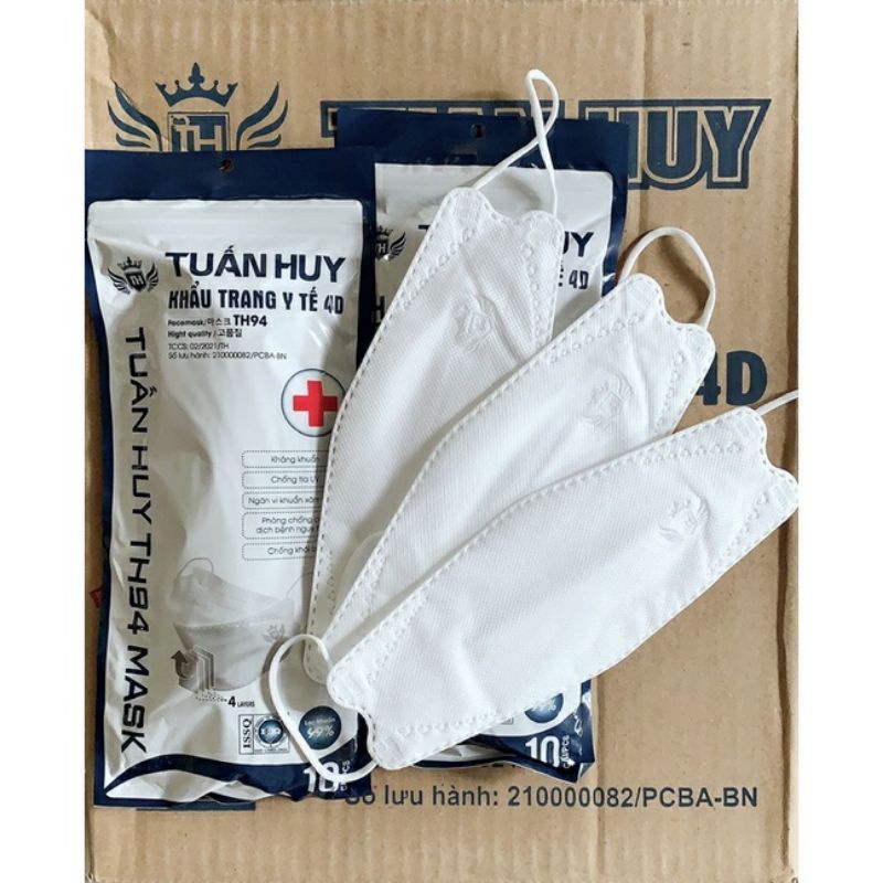 Khẩu trang y tế 4D Tuấn Huy Chính Hãng thùng 300 cái