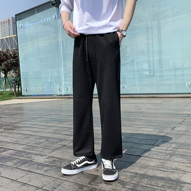 Quần dài ống rộng kiểu dáng thể thao thời trang mùa hè cho nam | BigBuy360 - bigbuy360.vn