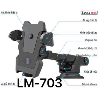 Giá đỡ điện thoại trên xe hơi lm 703 - giá đỡ điện thoại oto lm 703