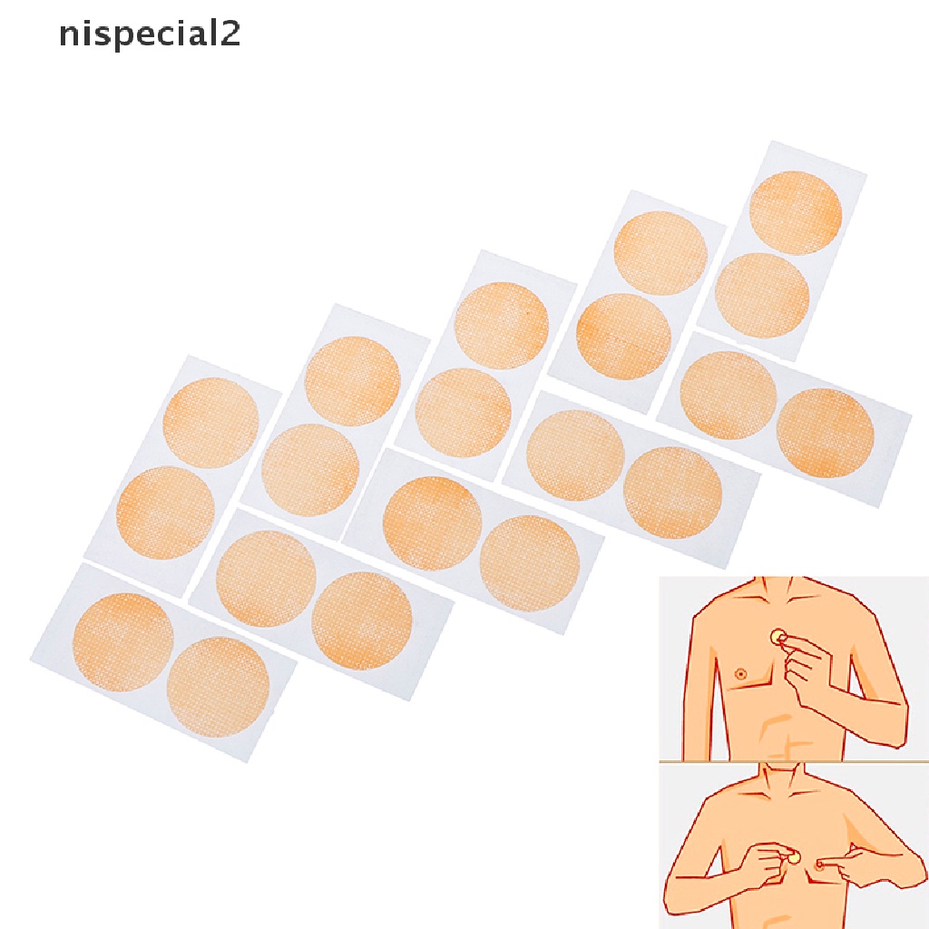 Set 2 Cặp / 10 Cặp Miếng Dán Ngực Dùng Một Lần Cho Nam