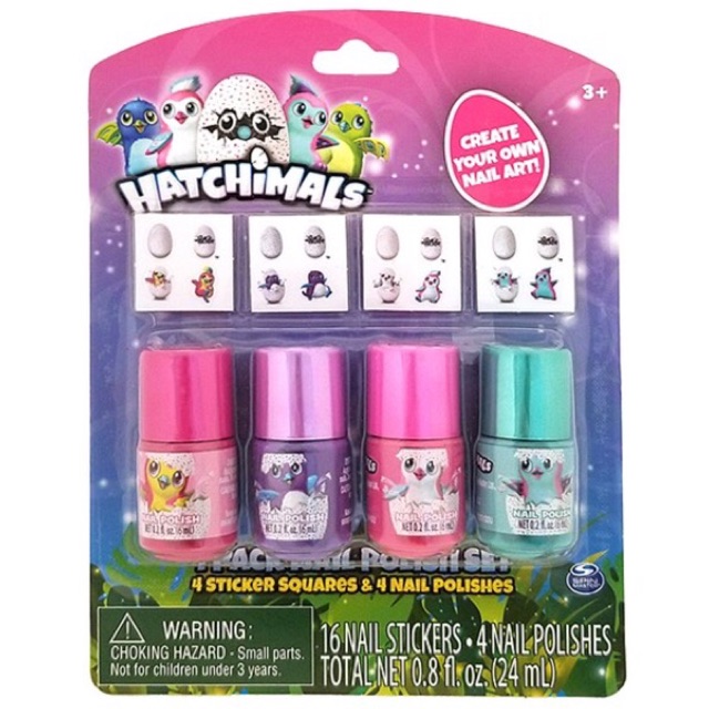 Set sơn móng tay Elsa.Pony.Princess US  kèm sticker dán móng, phụ kiện nails cho bé Disney-Townley girls