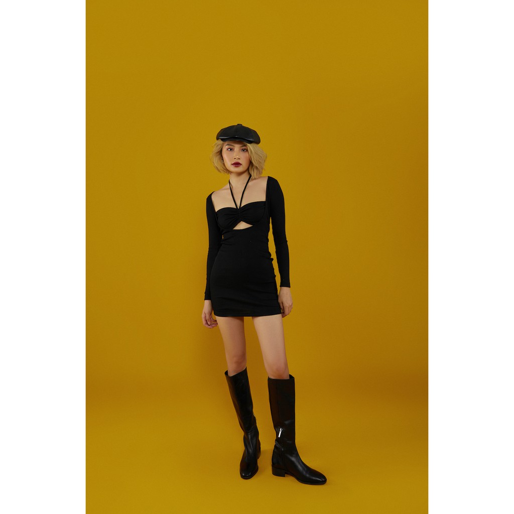 Đầm thun tay dài khoét ngực BLMDE | BigBuy360 - bigbuy360.vn