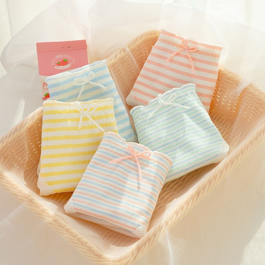 Quần lót nữ cotton ren viền cao cấp tôn dáng gợi cảm, Quần chíp nữ kháng khuẩn khử mùi đính nơ quyến rũ JOCOSI L123