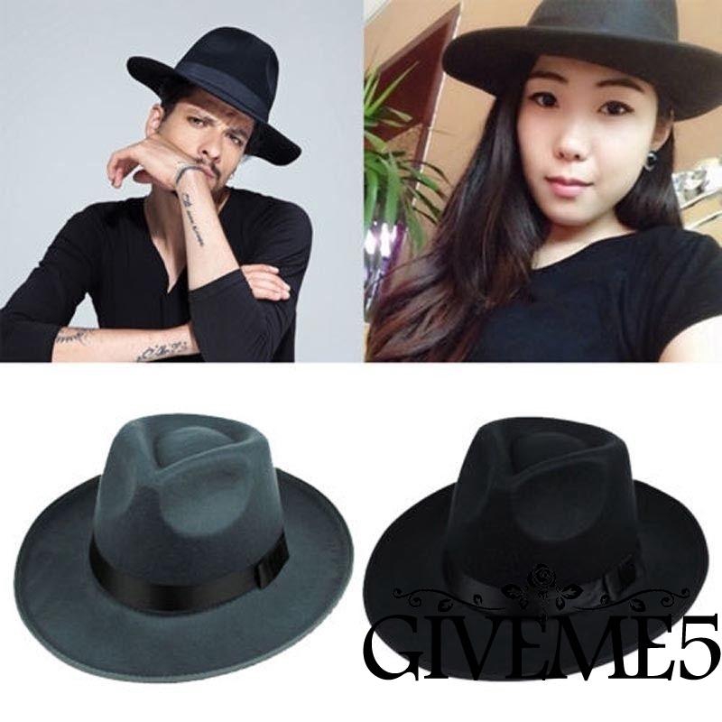 Nón phớt phong cách cổ điển thời trang Unisex