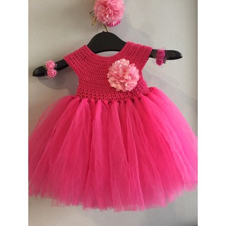 Set váy len tutu hoa xù (nhiều màu theo yc)