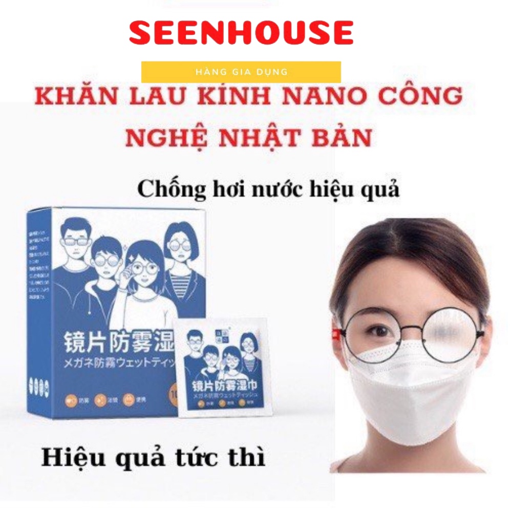 HỘP 100 KHĂN LAU KÍNH CHỐNG HƠI NƯỚC NANO,CÔNG NGHỆ NHẬT BẢN, HIỆU QUẢ TỨC THÌ