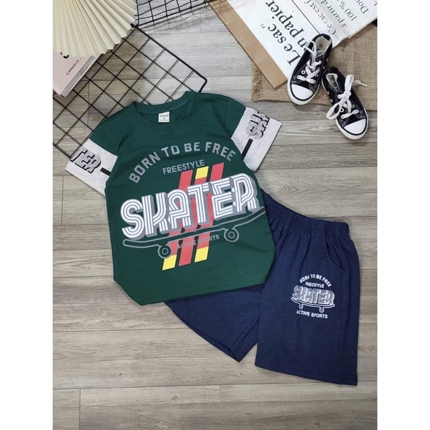 Đồ bộ bé trai tay ngắn size đại 20-35kg