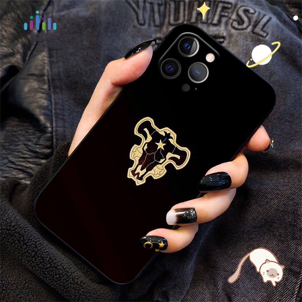 Ốp điện thoại silicon mềm mã SU98 in hình Black Clover cho iPhone 7 8 7+ 8+ 6+ 6S+ XR XS Max 5 5s