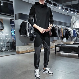 Bộ Hoodie Thể Thao Nam - Bộ Thu Đông Dài Tay Có Mũ Phối Màu Hot Trend - BD146