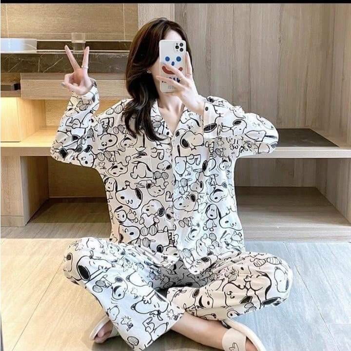 [RẺ VÔ ĐỊCH] Pijama tay dài quần dài(Đồ ngủ pijama dễ thương) Freesize 38 - 60kgHình Thật | BigBuy360 - bigbuy360.vn