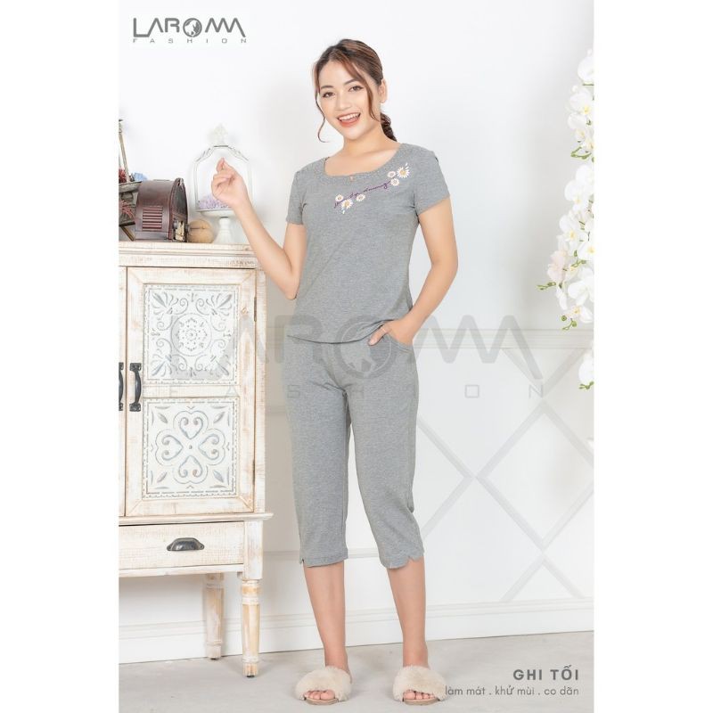 Bộ ở nhà NỮ Laroma chất liệu cotton cao cấp khử mùi