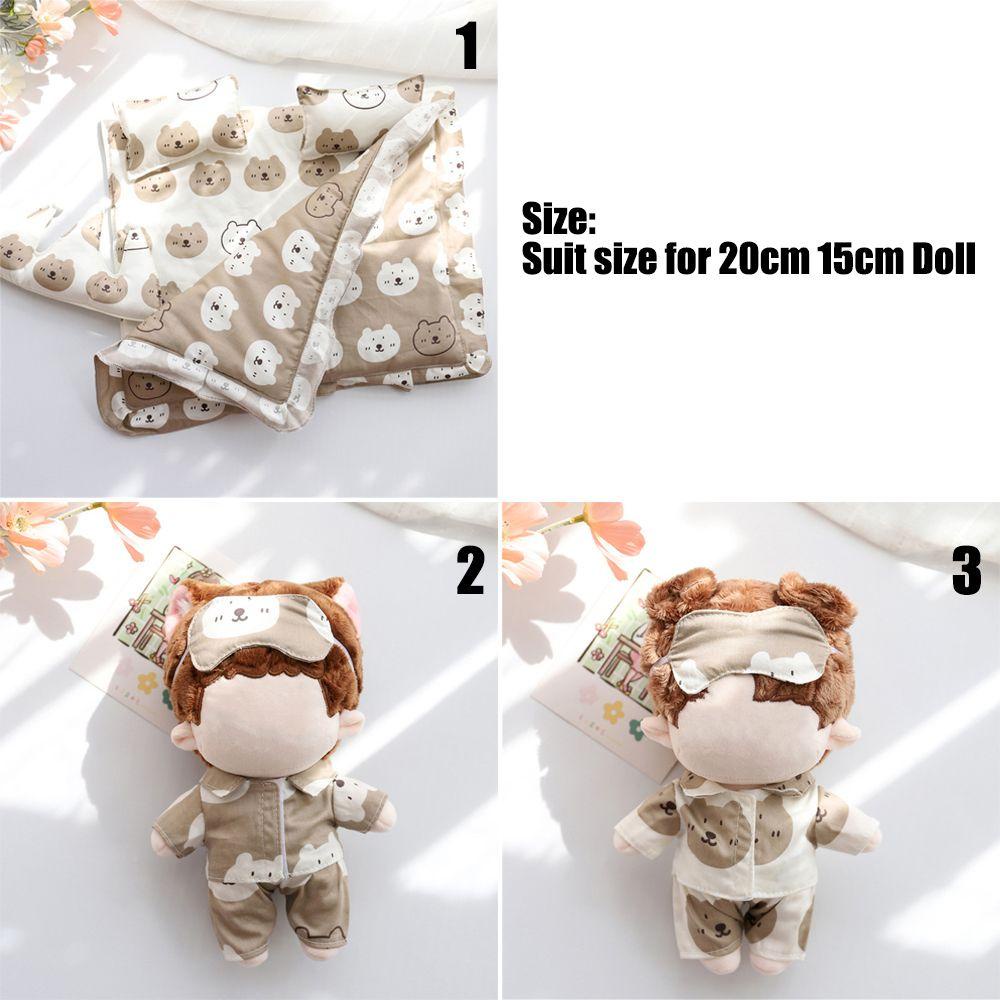 Bộ 3 Búp Bê Nhồi Bông Dễ Thương Kích Thước 20cm 15cm