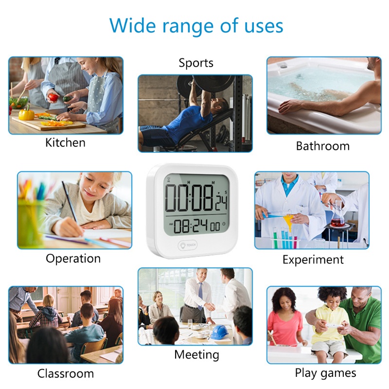 Đồng Hồ Hẹn Giờ Nấu Ăn 12 / 24H Thiết Kế 3 Đơn Giản