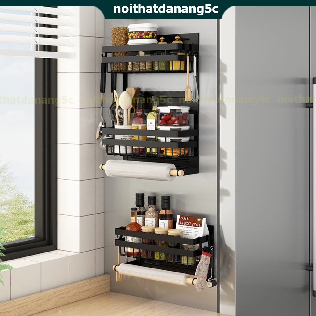 Kệ để đồ có nam châm dán vách kệ lò vi sóng, tủ lạnh