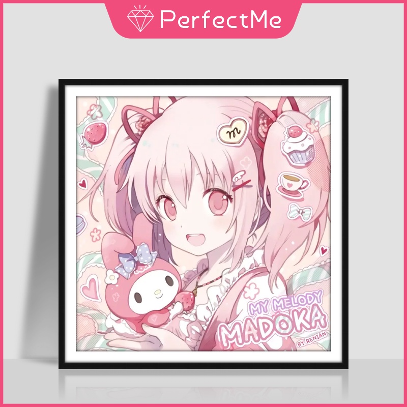 Bộ Tranh Đính Đá 5D Tự Làm 40x40cm Hình Hoạt Hình Sanrio