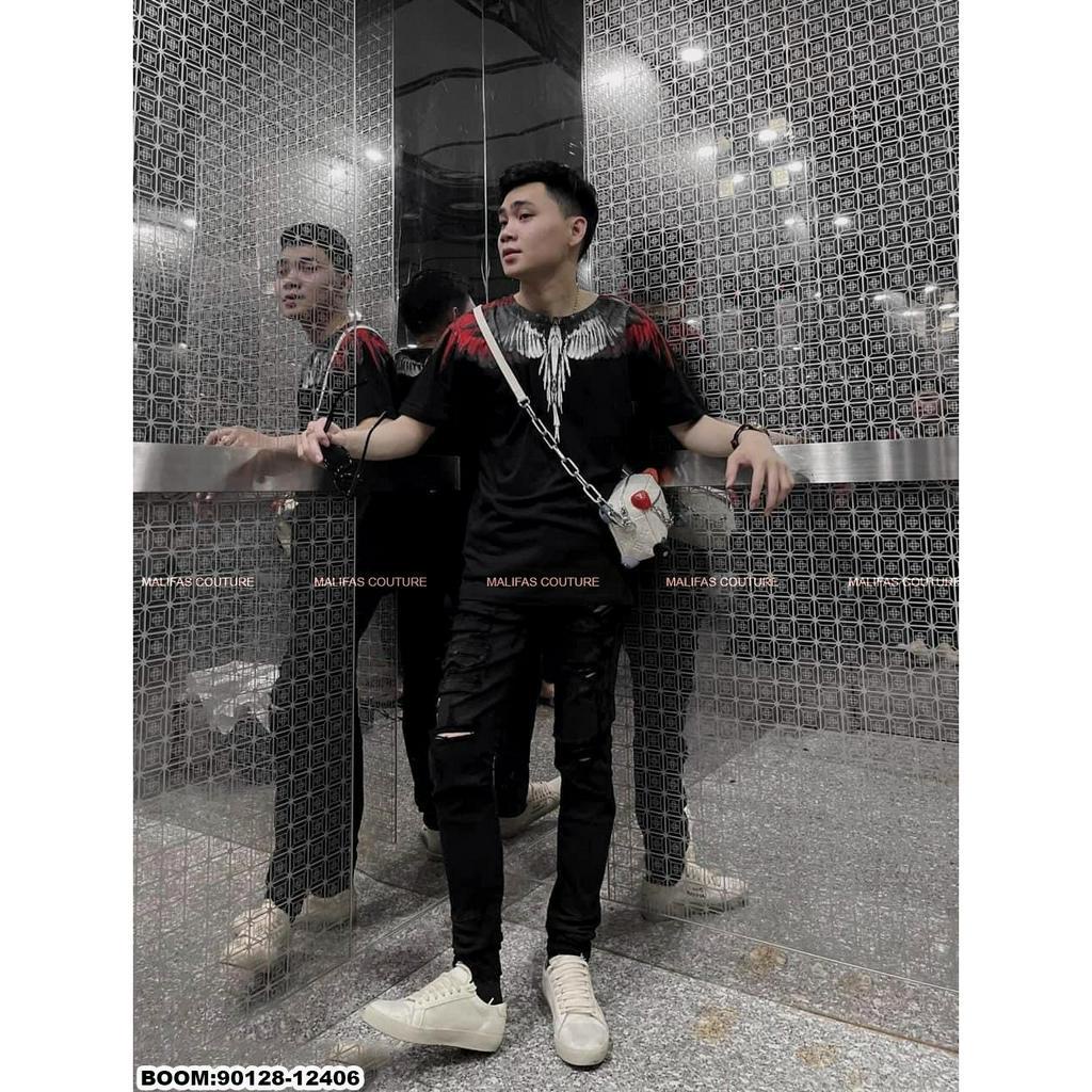 🔥Hot🔥Áo thun Marcelo Burlon cánh đỏ thiết kế hot trend Nam nữ New 2023