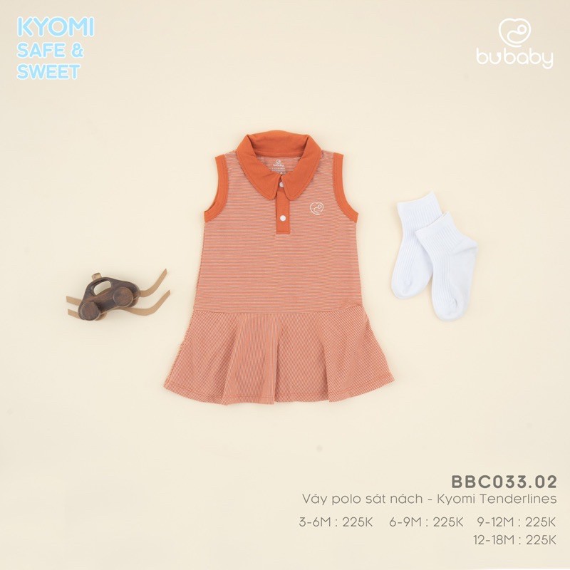 Váy polo Bubaby Kyomi cho bé gái từ 3 tháng đến 18 tháng BBC033.02