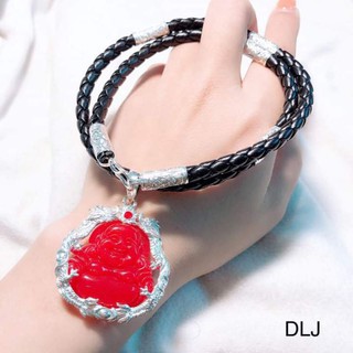 🐲DÂY DA MẶT PHẬT CƯỜI BỌC BẠC