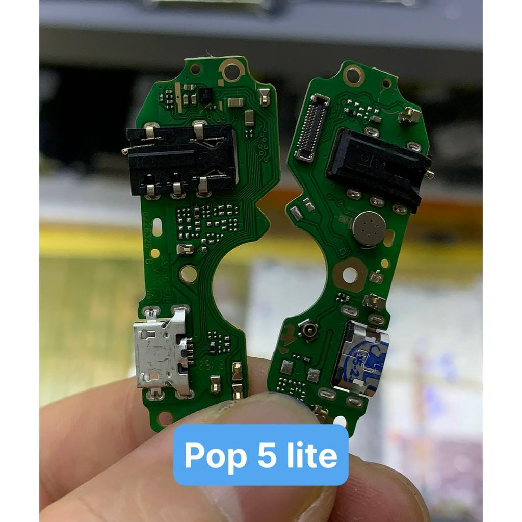 Bo sạc, chân sạc zin pop 5 lite