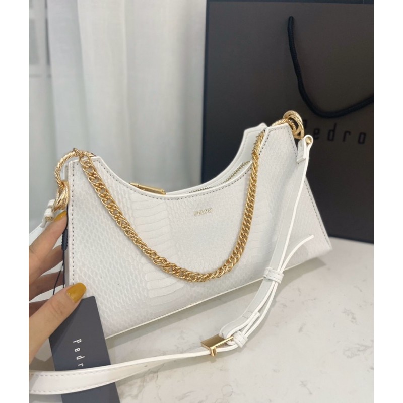 Túi kẹp nách da vân kèm dây đeo chéo size 26cm mẫu mới