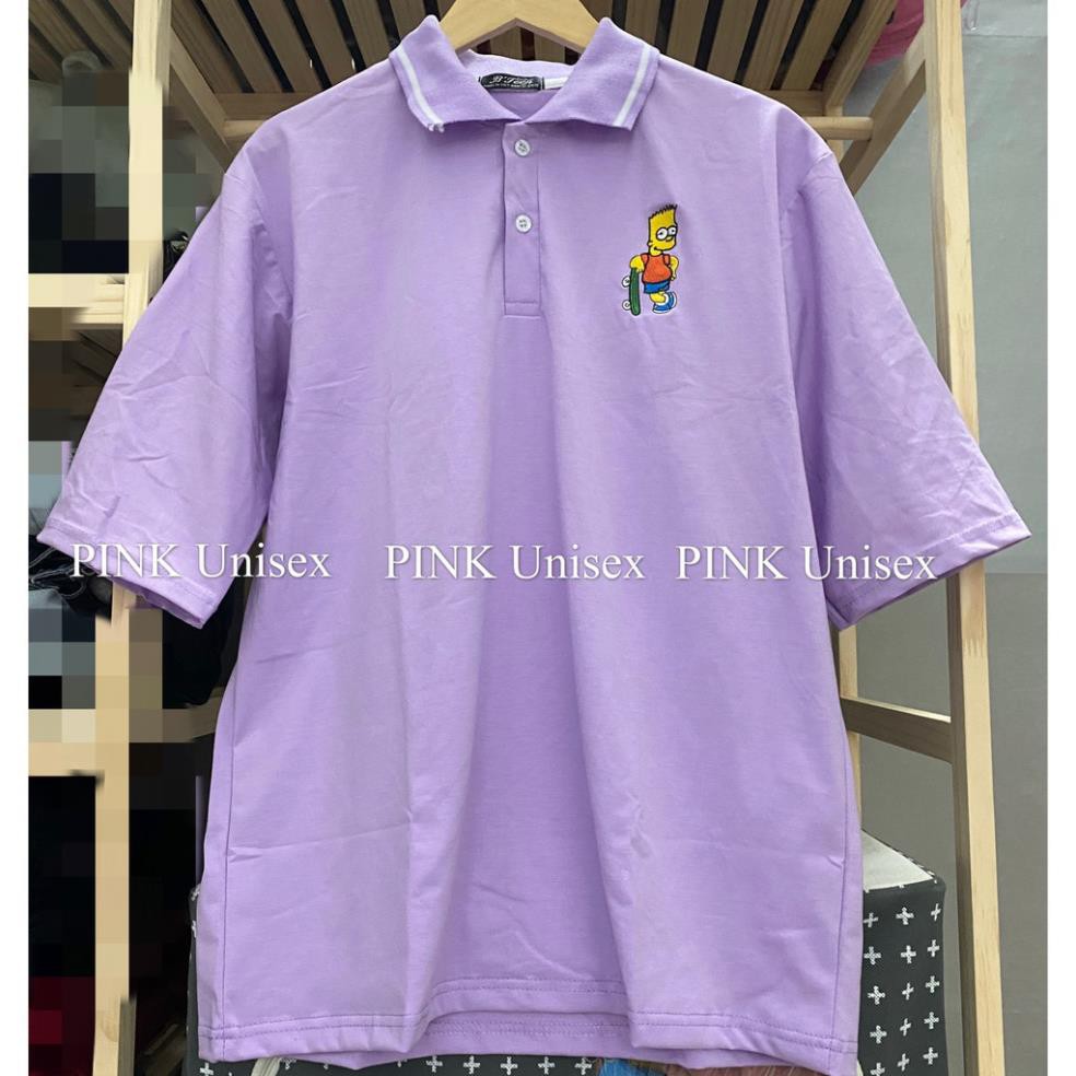 [ ẢNH THẬT ] Áo Polo thêu hoạt hình SIMPSON Unisex ◦