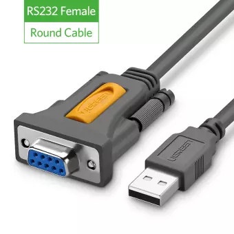 Cáp Chuyển USB to Com RS232 Cổng Âm Chính Hãng Ugreen 20201 CR204 Dài 1m5 Cao Cấp