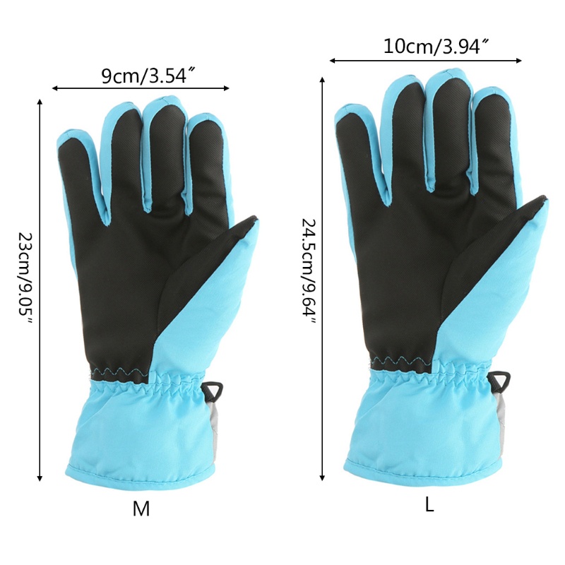 Đôi Găng Tay Trượt Tuyết Dày Dặn Ấm Áp Chống Gió Chống Thấm Nước Bảo Vệ Toàn Diện Cho Bé