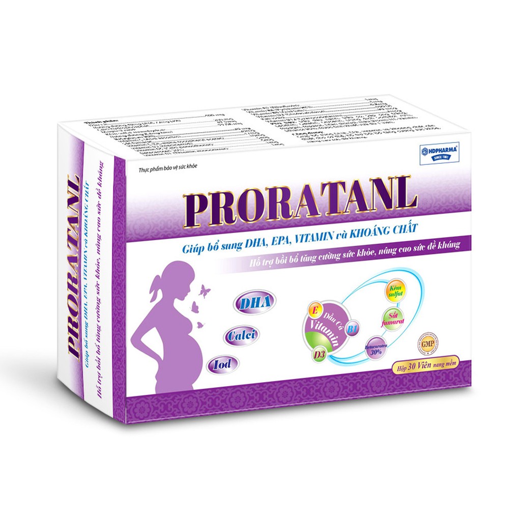 Proratanl Viên bổ bà bầu pronatal Bổ sung sắt, acid folic, vitamin chO phụ nữ mang thai và cho con bú