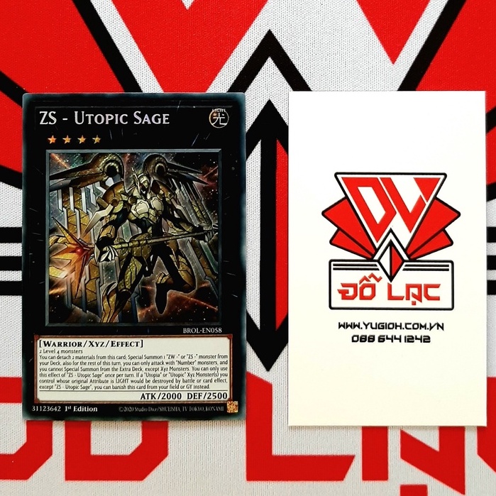 Thẻ Bài Yugioh Monster ZS - Utopic Sage - BROL-EN058 - Secret Rare 1st Edition
