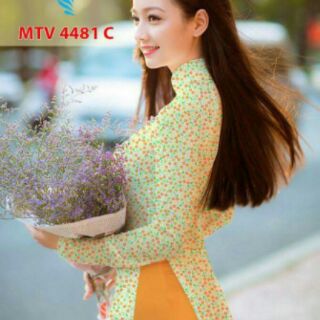 Vải áo dài hoa nhí