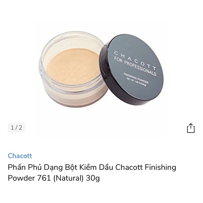 Phấn phủ dạng bột Chacott màu 761 tone tự nhiên
