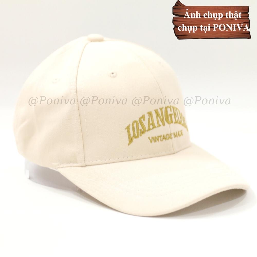 Mũ lưỡi trai ❤️ Nón kết thêu chữ Losangele.ss chất kaki cao cấp form unisex phong cách Ulzzang PONIVA siêu hot