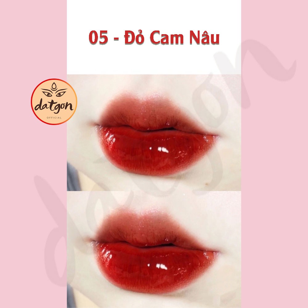 Son Dưỡng Daimanpu 6 màu bóng không trôi, Son nội địa giữ ẩm Hot girl thiết kế vỏ in gấu dễ thương 2021