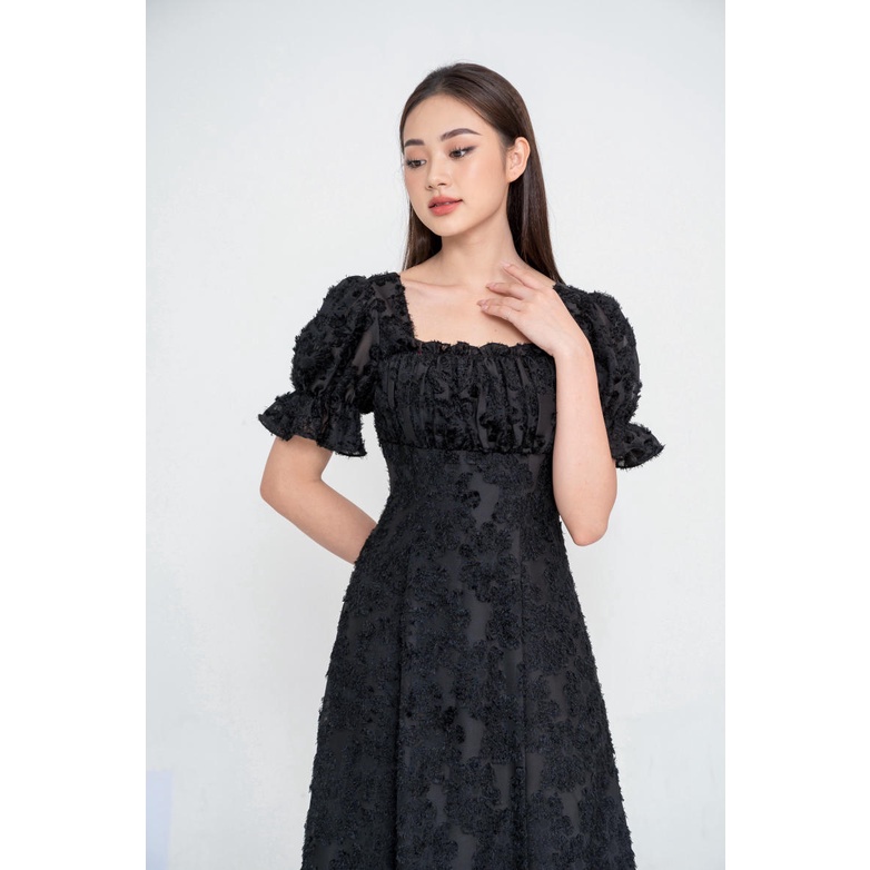 De Leah - Đầm Ôm A Xếp Li Ngực - Thời Trang Thiết Kế