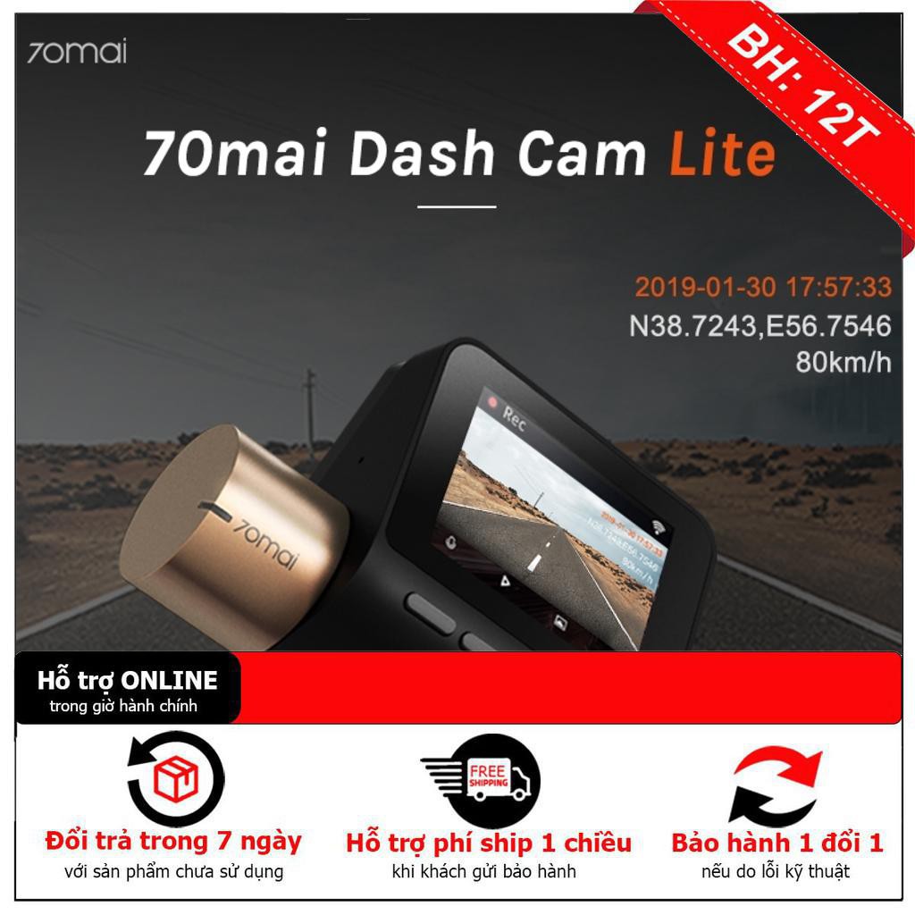 [ THAM RẺ THÌ ĐỪNG MUA ] Camera hành trình 70mai Dashcam Lite - Phiên bản quốc tế