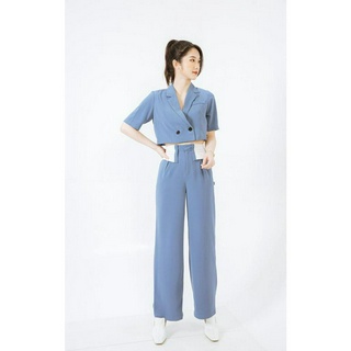 Áo croptop cổ 2 ve 2C CCHAT