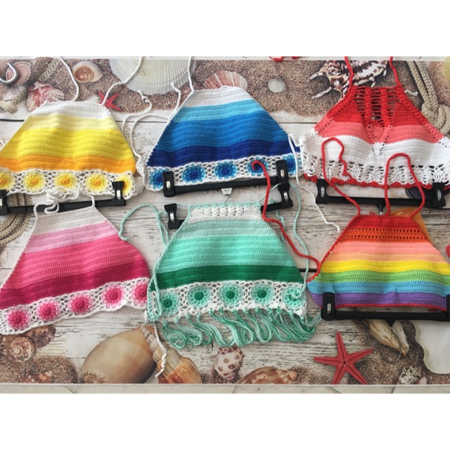 INBOX CHỌN MẪU Bikini len móc đi biển siêu hot
