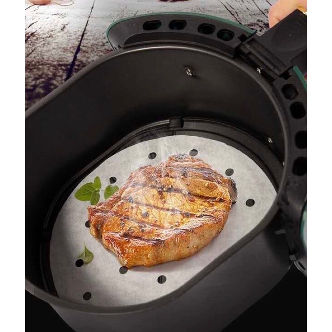 SET 2 XẤP GIẤY NẾN ĐỤC LỖ LÓT NỒI CHIÊN KHÔNG DẦU