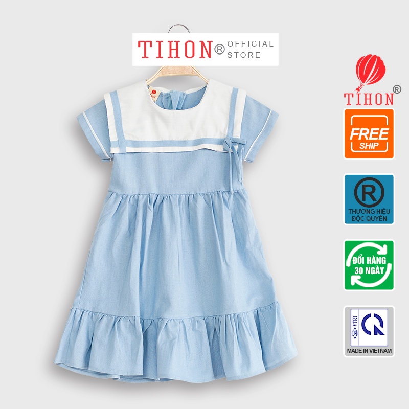 Váy Trẻ Em TIHON Dáng Xòe Tiểu Thư Cho Bé Đi Học