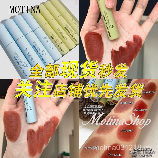 (Hàng Mới Về) Son Môi Trang Điểm Màu Nhung Mờ Thời Trang Dành Cho Học Sinh